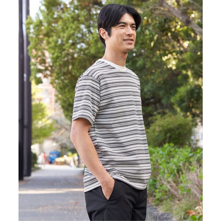 【お得だ値】冷感コットンドロストボーダーTシャツ | ikka  | 詳細画像11 