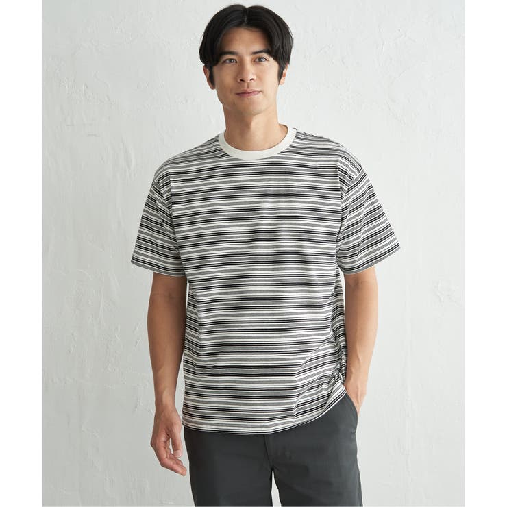 【お得だ値】冷感コットンドロストボーダーTシャツ | ikka  | 詳細画像15 