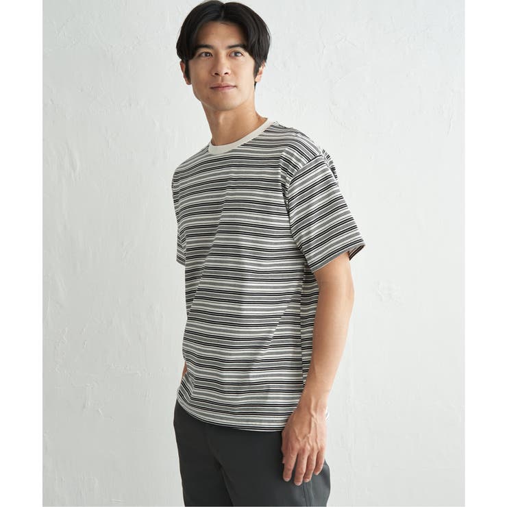 【お得だ値】冷感コットンドロストボーダーTシャツ | ikka  | 詳細画像16 