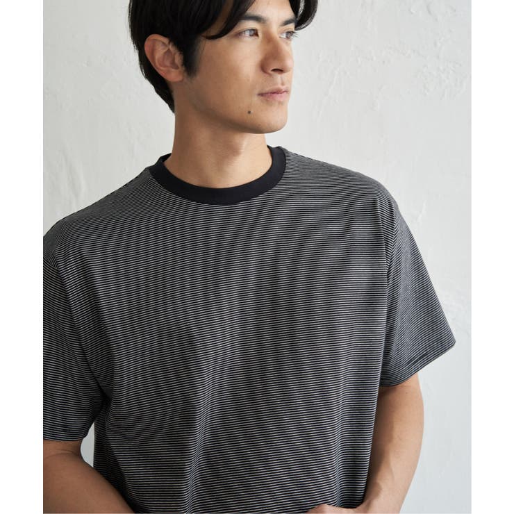 【お得だ値】冷感コットンドロストボーダーTシャツ | ikka  | 詳細画像19 