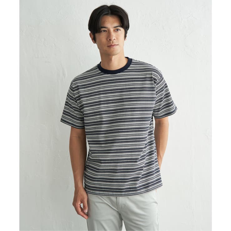 【お得だ値】冷感コットンドロストボーダーTシャツ | ikka  | 詳細画像23 