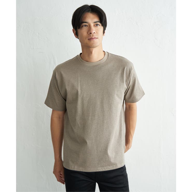 【お得だ値】冷感コットンドロストボーダーTシャツ | ikka  | 詳細画像28 