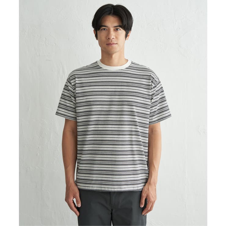 【お得だ値】冷感コットンドロストボーダーTシャツ | ikka  | 詳細画像33 