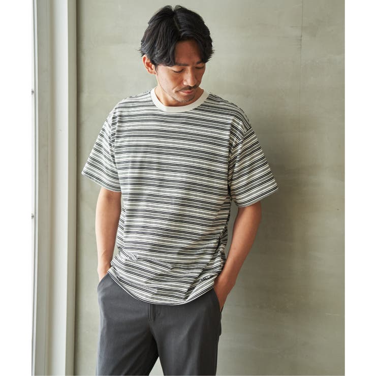 【お得だ値】冷感コットンドロストボーダーTシャツ | ikka  | 詳細画像4 