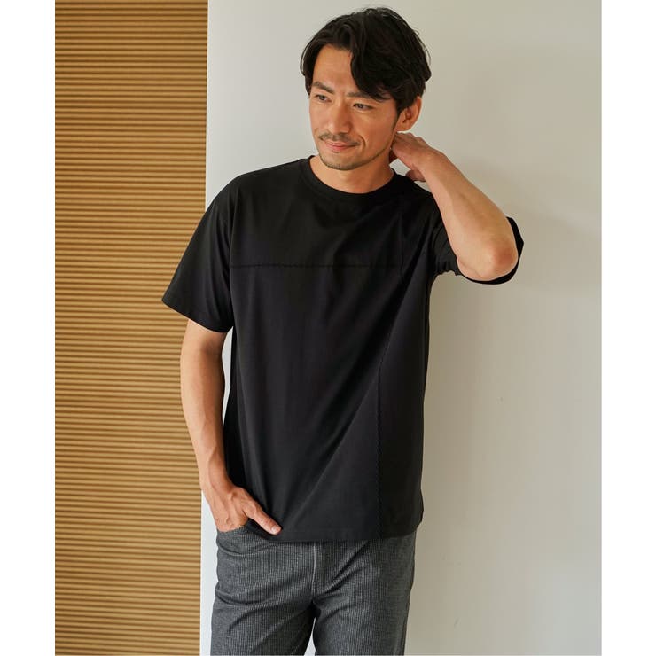 【接触冷感】ステッチ刺繍Tシャツ | ikka  | 詳細画像3 