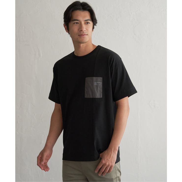 【お得だ値】冷感DRY布帛コンビポケットTシャツ | ikka  | 詳細画像2 