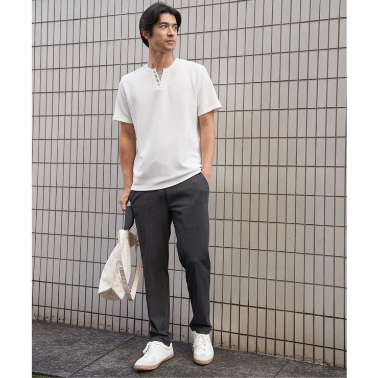 【お得だ値】冷感フェイクヘンリーネックTシャツ | ikka  | 詳細画像9 