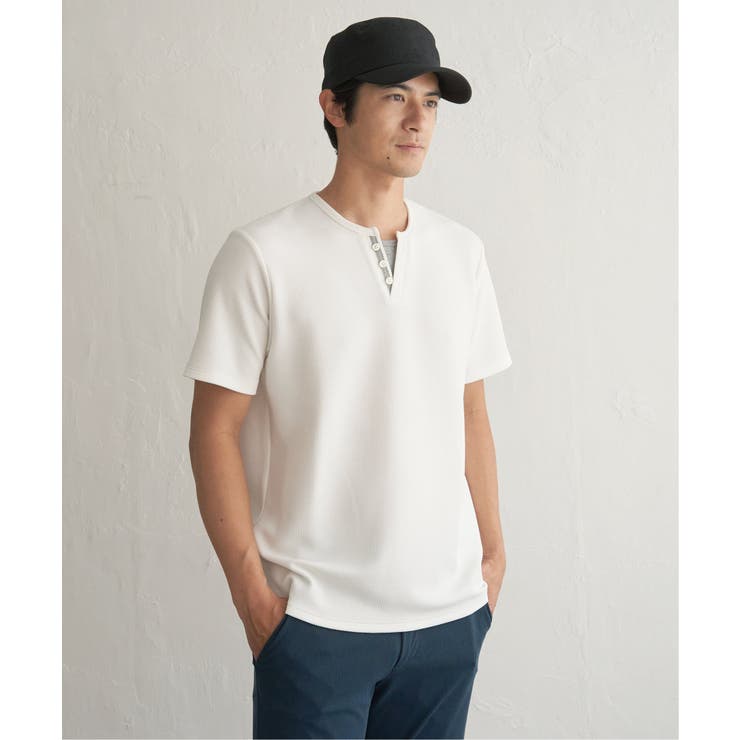 【お得だ値】冷感フェイクヘンリーネックTシャツ | ikka  | 詳細画像13 