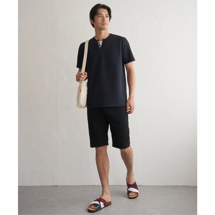 【お得だ値】冷感フェイクヘンリーネックTシャツ | ikka  | 詳細画像25 