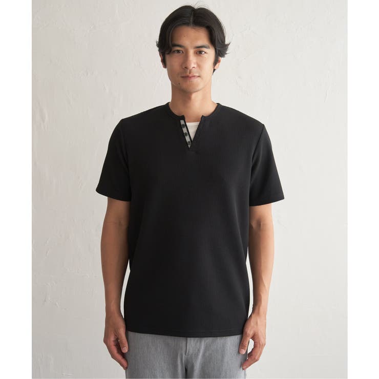 【お得だ値】冷感フェイクヘンリーネックTシャツ | ikka  | 詳細画像29 