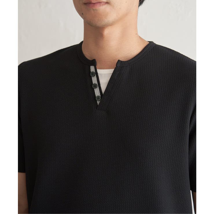 【お得だ値】冷感フェイクヘンリーネックTシャツ | ikka  | 詳細画像30 