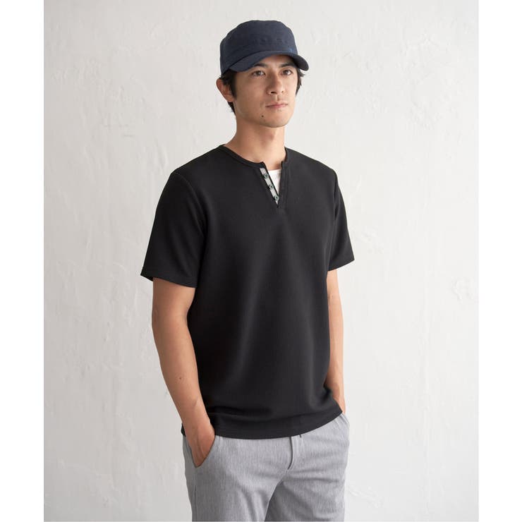 【お得だ値】冷感フェイクヘンリーネックTシャツ | ikka  | 詳細画像3 
