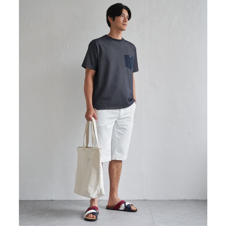 【接触冷感】デニムライクポケットTシャツ | ikka  | 詳細画像11 