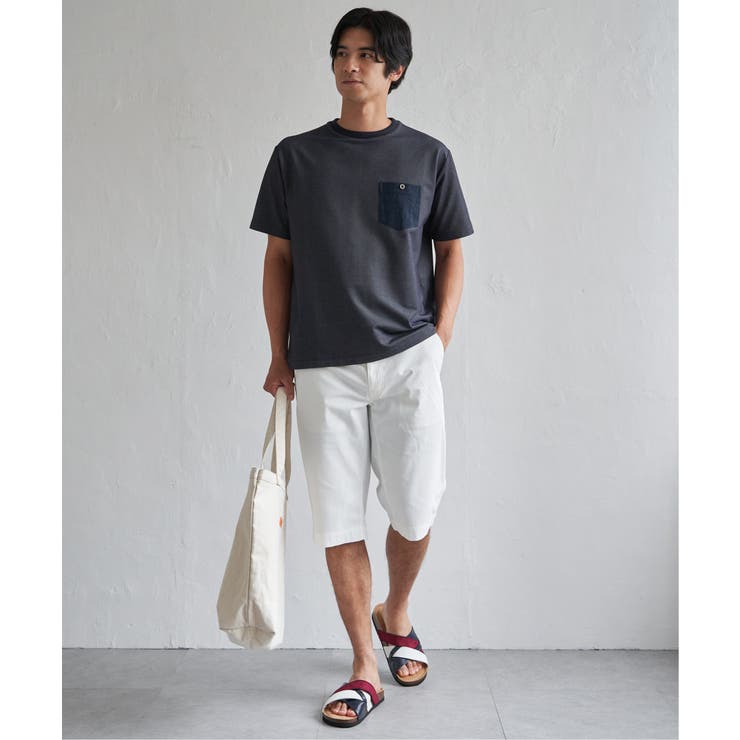 【接触冷感】デニムライクポケットTシャツ | ikka  | 詳細画像12 