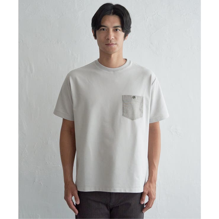 【接触冷感】デニムライクポケットTシャツ | ikka  | 詳細画像15 