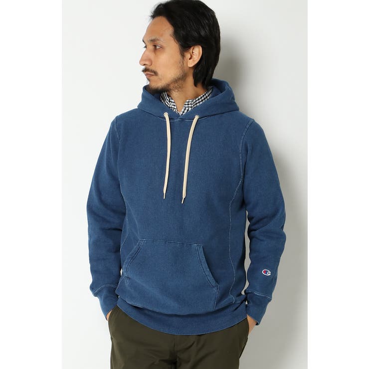 Champion チャンピオン リバースウィーブインディゴプルパーカー