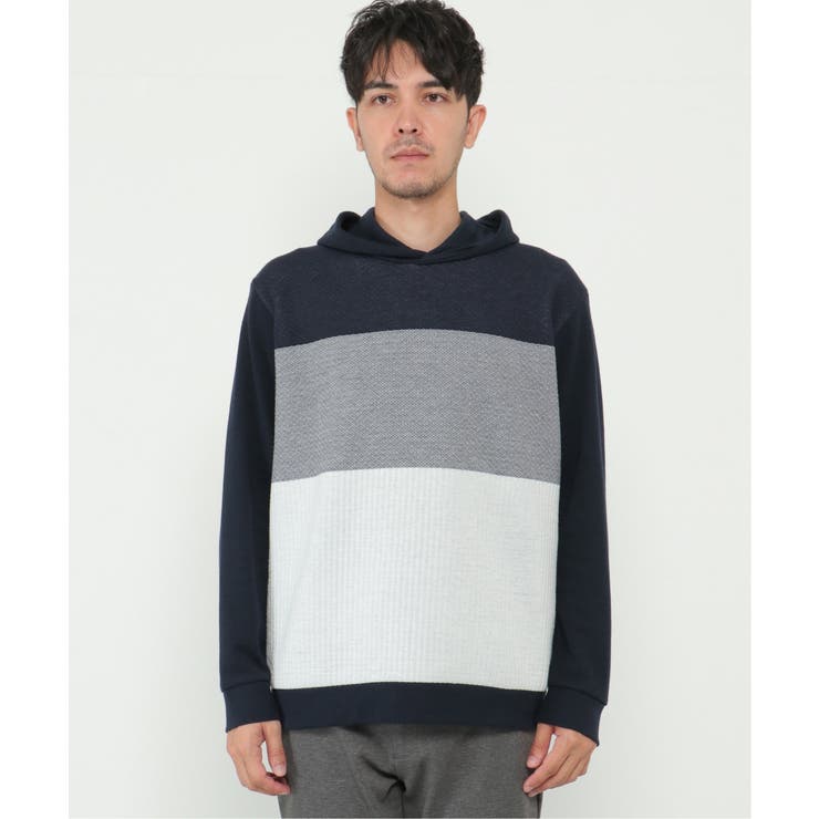 切り替えジャガードプルパーカー | ikka  | 詳細画像9 