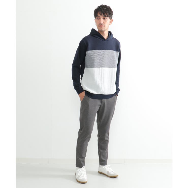 切り替えジャガードプルパーカー | ikka  | 詳細画像3 