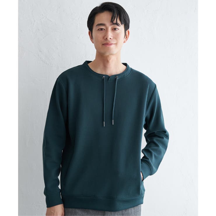 グリーン | 【洗濯機で洗える】GOKU楽鹿の子ダンボールルーイプルオーバー | ikka 