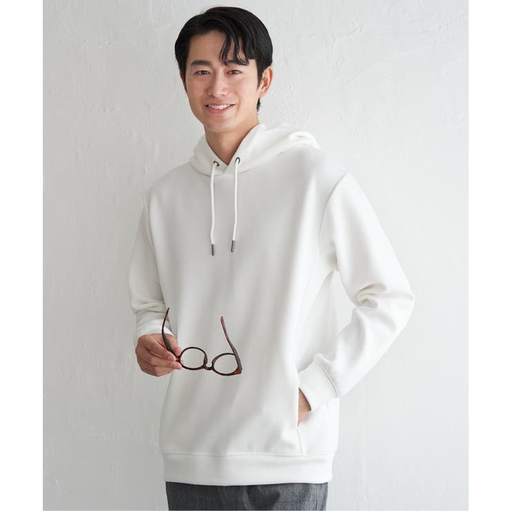 ホワイト | 【洗濯機で洗える】GOKU楽鹿の子ダンボールパーカ | ikka 