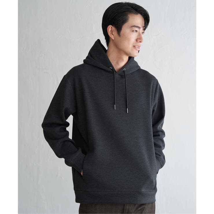 チャコール | 【洗濯機で洗える】GOKU楽鹿の子ダンボールパーカ | ikka 