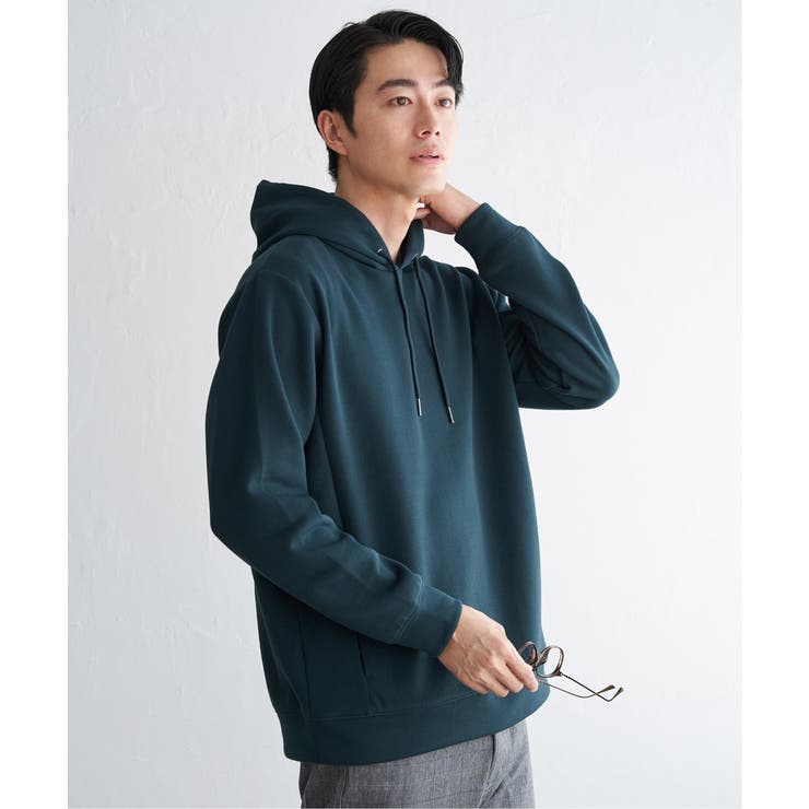 グリーン | 【洗濯機で洗える】GOKU楽鹿の子ダンボールパーカ | ikka 