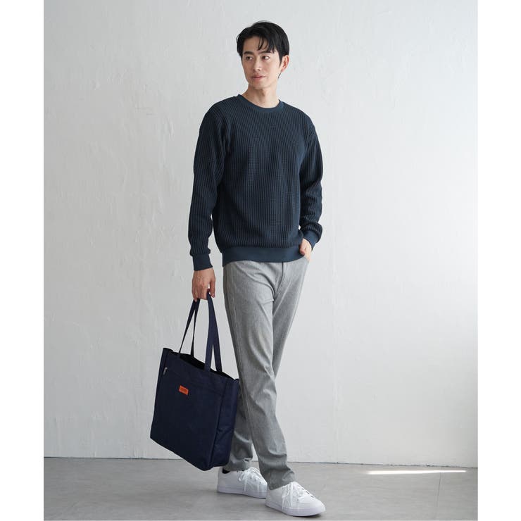 【芸能人着用】ビッグワッフルクルーネックプルオーバー | ikka  | 詳細画像22 