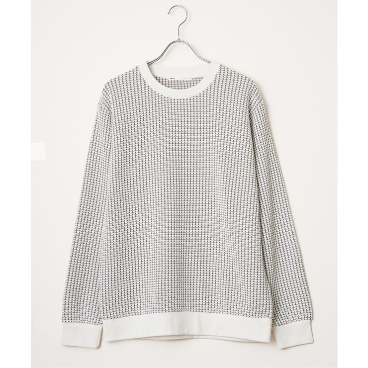 【芸能人着用】ビッグワッフルクルーネックプルオーバー | ikka  | 詳細画像24 