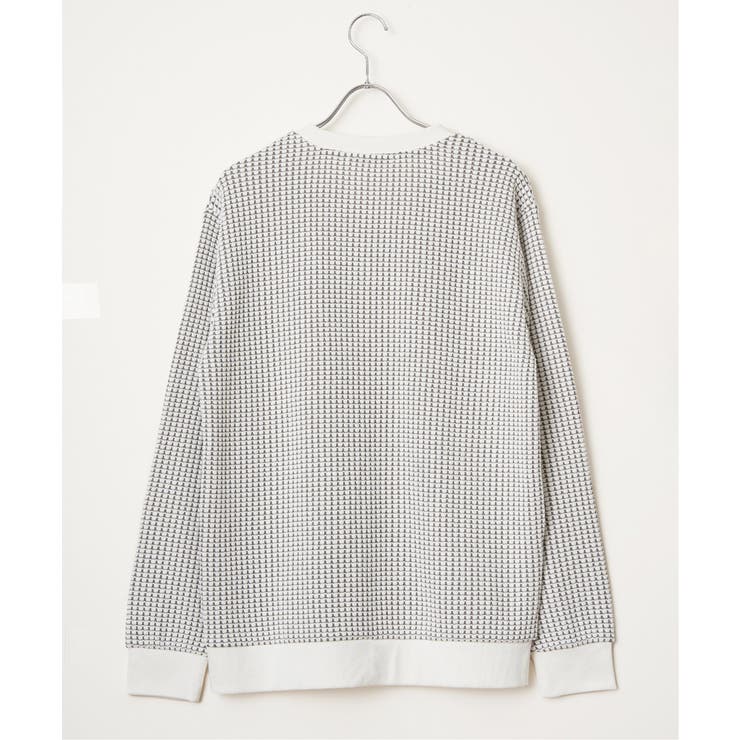 【芸能人着用】ビッグワッフルクルーネックプルオーバー | ikka  | 詳細画像25 