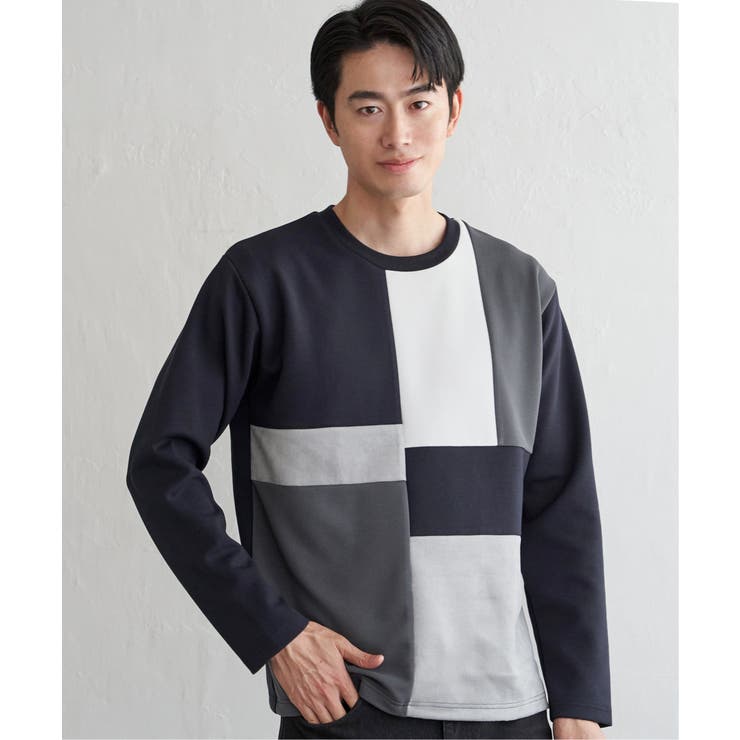 【芸能人着用】ブロックスダンボールクルーネック | ikka  | 詳細画像20 