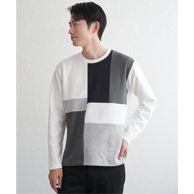 【芸能人着用】ブロックスダンボールクルーネック | ikka  | 詳細画像2 