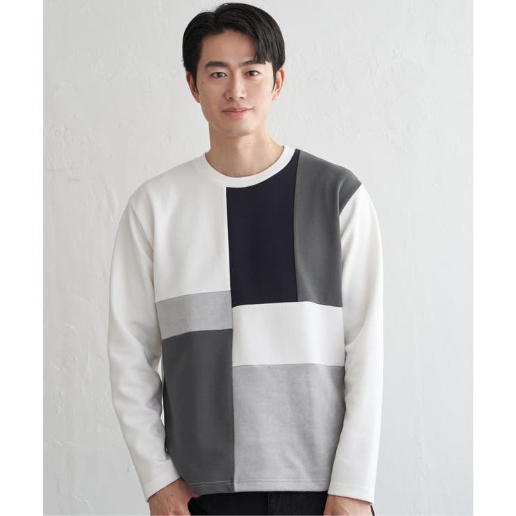 【芸能人着用】ブロックスダンボールクルーネック | ikka  | 詳細画像3 