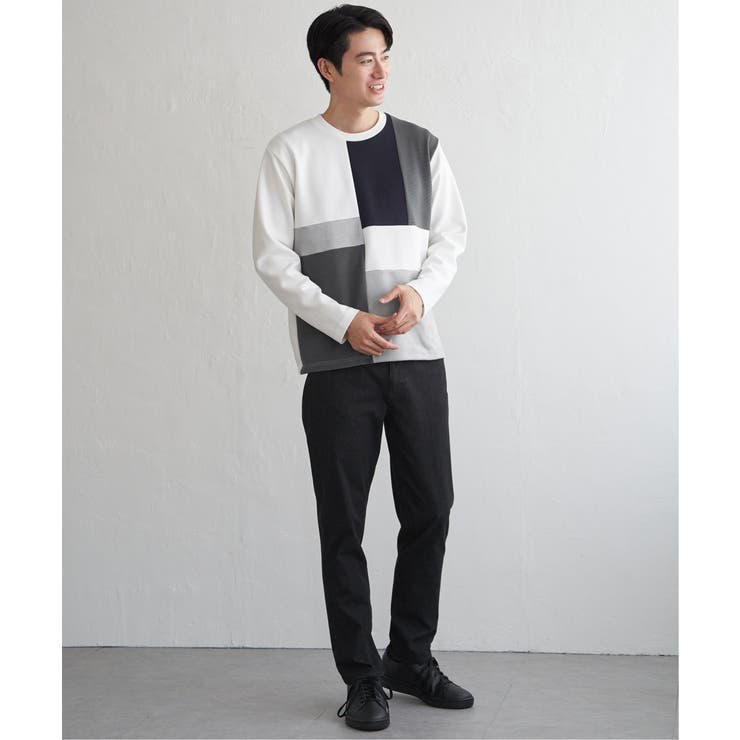 【芸能人着用】ブロックスダンボールクルーネック | ikka  | 詳細画像4 