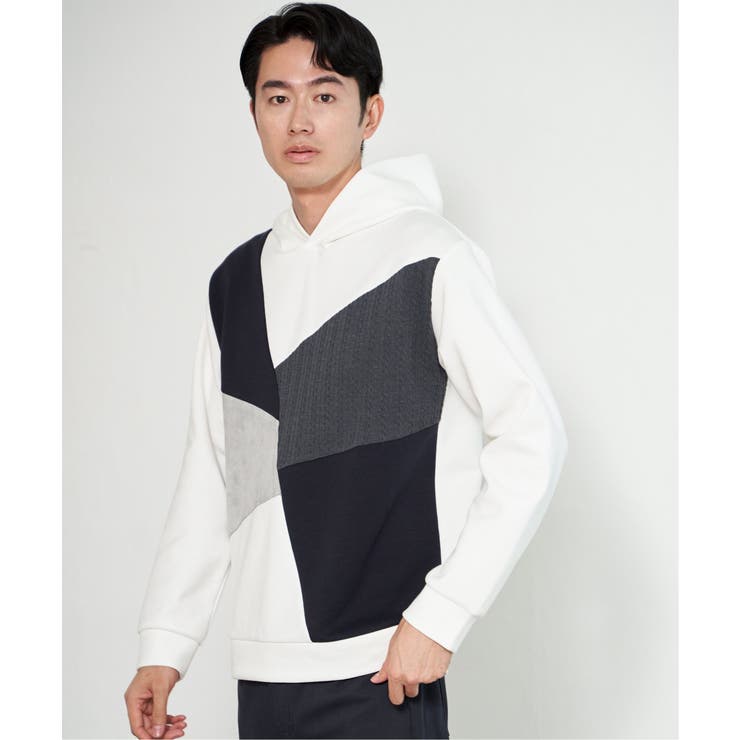 ホワイト | 【親子コーデ】ブロックスダンボールプルパーカ | ikka 