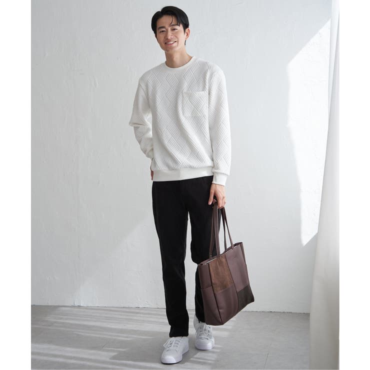 フクレジャカードポケット付きクルーネックプルオーバー | ikka  | 詳細画像7 