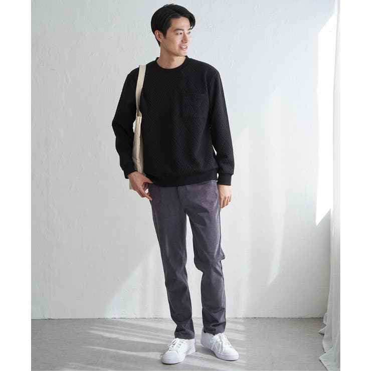 フクレジャカードポケット付きクルーネックプルオーバー | ikka  | 詳細画像10 