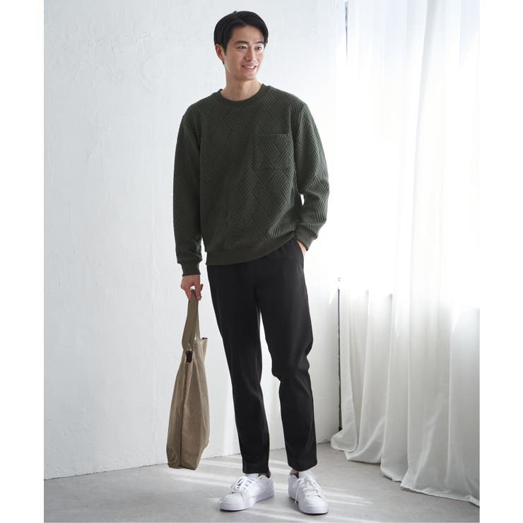 フクレジャカードポケット付きクルーネックプルオーバー | ikka  | 詳細画像13 