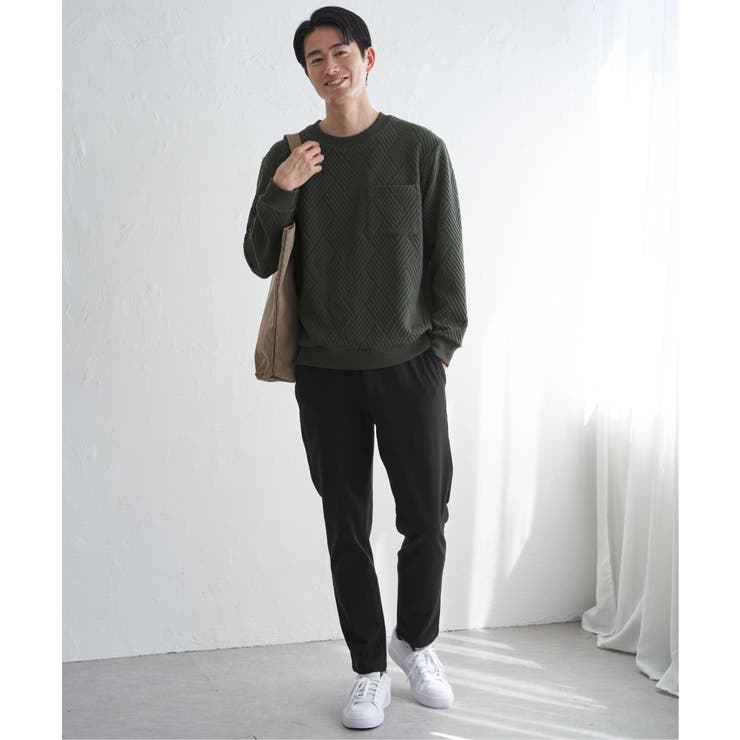 フクレジャカードポケット付きクルーネックプルオーバー | ikka  | 詳細画像14 