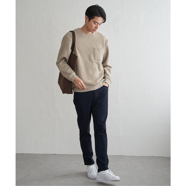 フクレジャカードポケット付きクルーネックプルオーバー | ikka  | 詳細画像16 