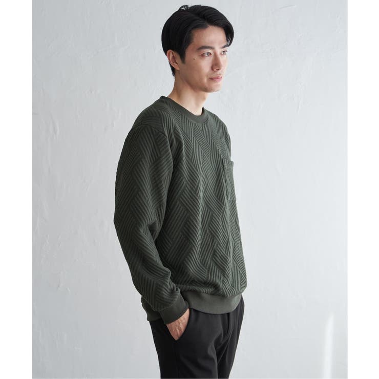 フクレジャカードポケット付きクルーネックプルオーバー | ikka  | 詳細画像18 