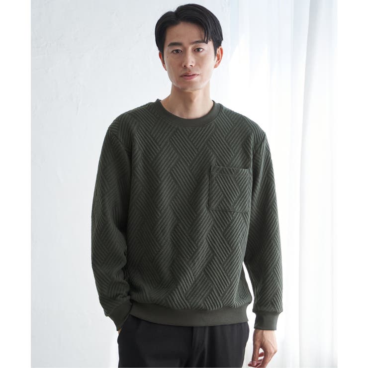 フクレジャカードポケット付きクルーネックプルオーバー | ikka  | 詳細画像20 