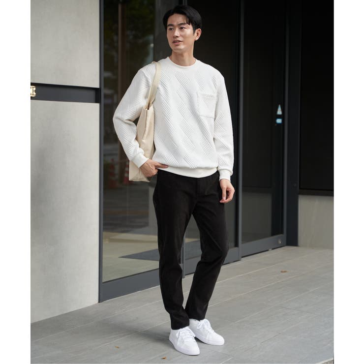 フクレジャカードポケット付きクルーネックプルオーバー | ikka  | 詳細画像3 