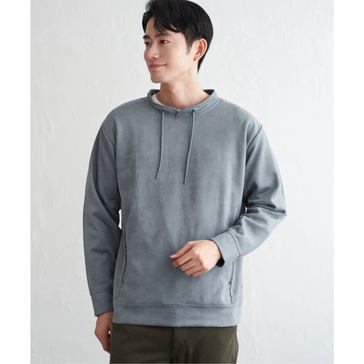 【芸能人着用】GOKU楽スエードジップルーイカラー【抗菌防臭／吸水速乾】 | ikka  | 詳細画像5 