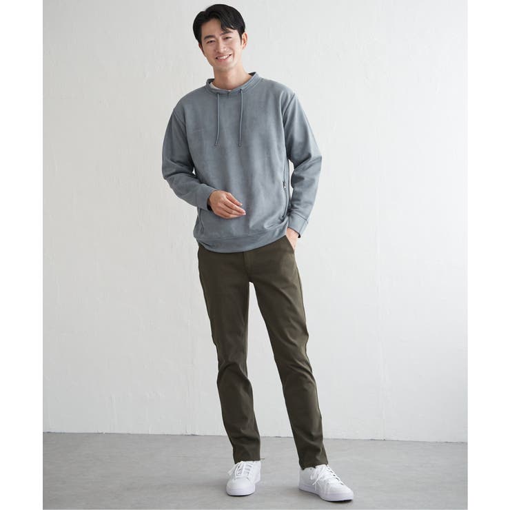 【芸能人着用】GOKU楽スエードジップルーイカラー【抗菌防臭／吸水速乾】 | ikka  | 詳細画像7 