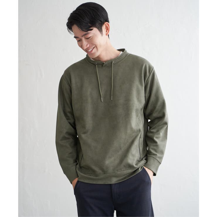 【芸能人着用】GOKU楽スエードジップルーイカラー【抗菌防臭／吸水速乾】 | ikka  | 詳細画像11 