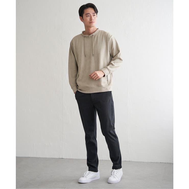 【芸能人着用】GOKU楽スエードジップルーイカラー【抗菌防臭／吸水速乾】 | ikka  | 詳細画像19 