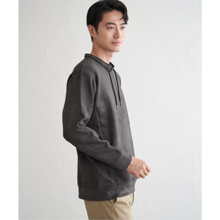 【芸能人着用】GOKU楽スエードジップルーイカラー【抗菌防臭／吸水速乾】 | ikka  | 詳細画像21 