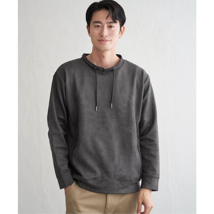 【芸能人着用】GOKU楽スエードジップルーイカラー【抗菌防臭／吸水速乾】 | ikka  | 詳細画像23 