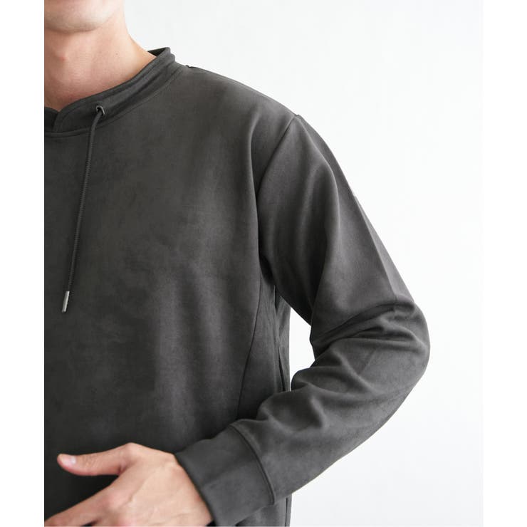 【芸能人着用】GOKU楽スエードジップルーイカラー【抗菌防臭／吸水速乾】 | ikka  | 詳細画像24 