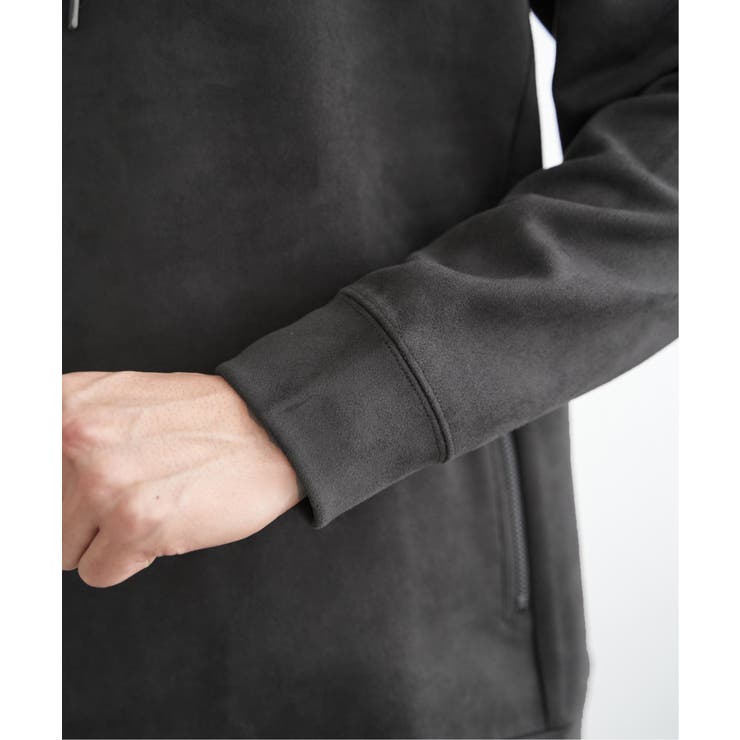 【芸能人着用】GOKU楽スエードジップルーイカラー【抗菌防臭／吸水速乾】 | ikka  | 詳細画像25 